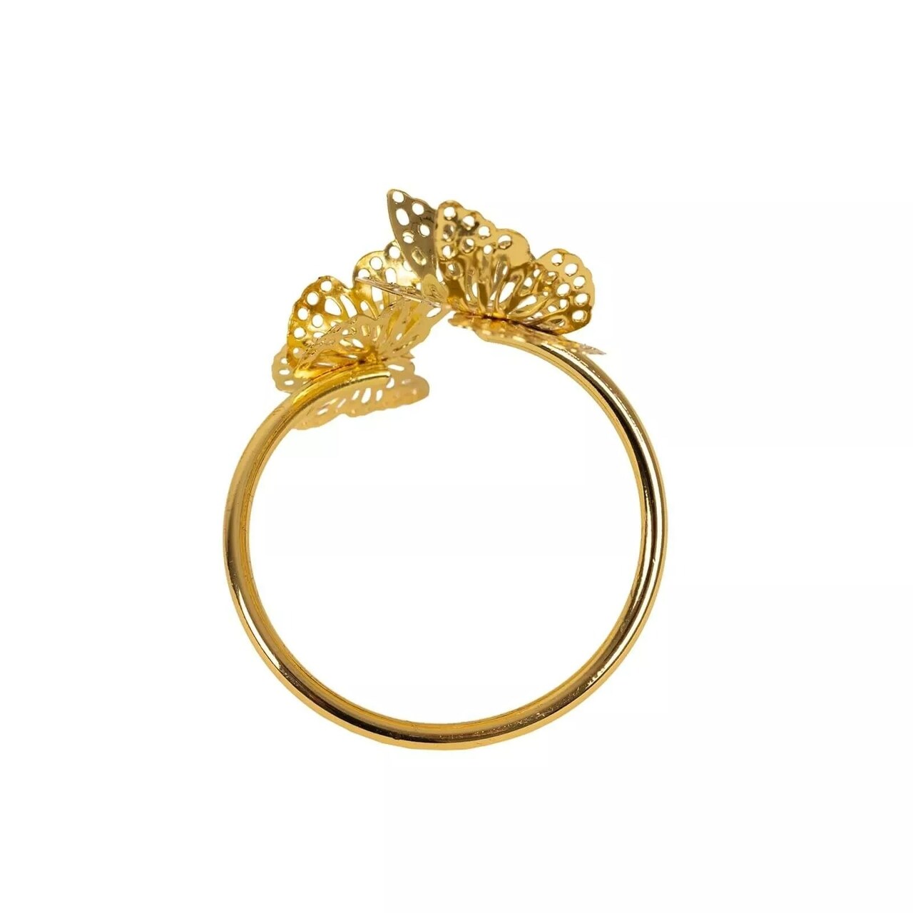 4 Gold Laser Cut Butterfly Metal Napkin Rings Party Events Decorations Supplies